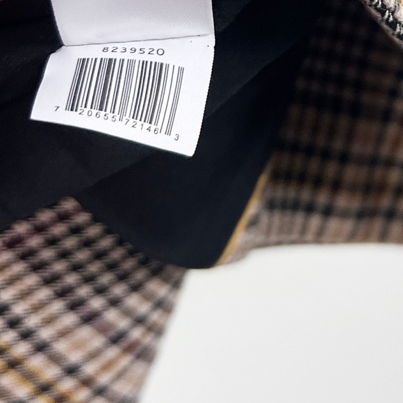 1. State Houndstooth Plaid Ruched Sleeve Double Breasted Blazer - Picture 9 of 9